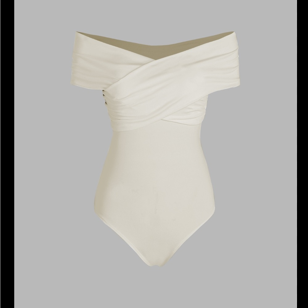 Cider Cream Off-Shoulder Bodysuit